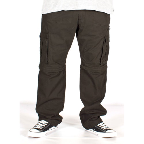 KAM Zip Off Cargo Trousers Black