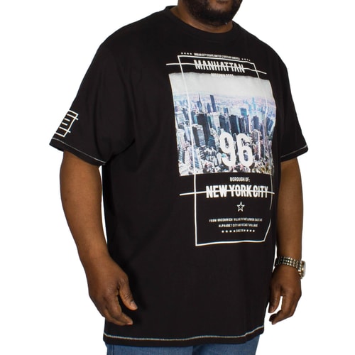 D555 Ethan NYC Print T-Shirt Off Black