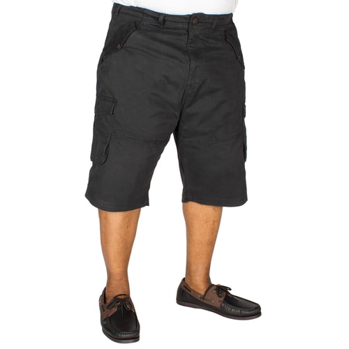 KAM Stretch Cargo Shorts Black