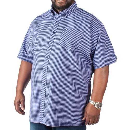 Espionage Short Sleeve Gingham Shirt Lilac/Navy