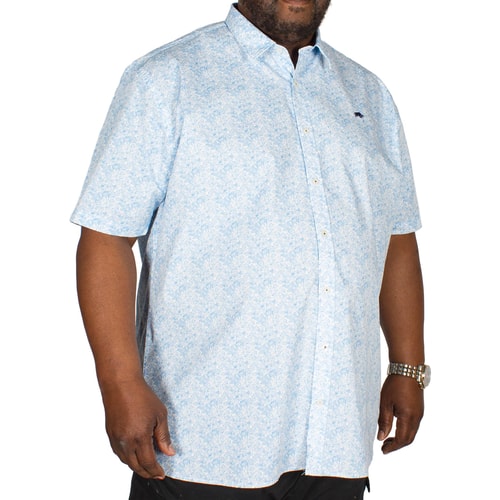 Raging Bull Micro Floral Shirt Blue/White