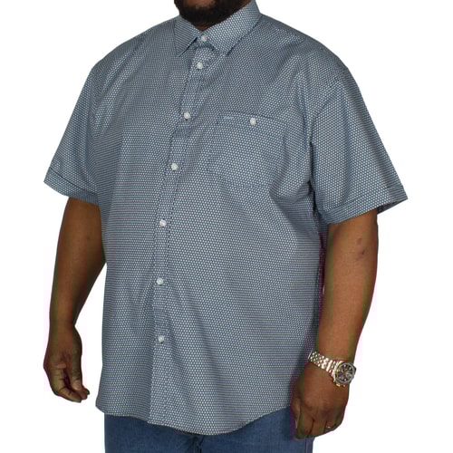 KAM Crosses Dobby Short Sleeve Shirt Teal