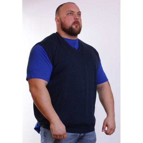 Cotton Valley Navy V Neck Sleeveless Jumper