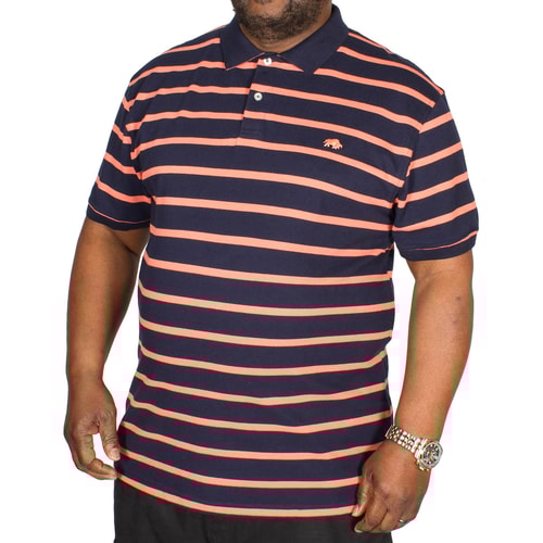 Raging Bull Breton Polo Shirt Navy