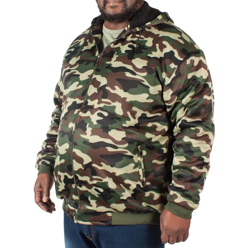 Fitzgerald Lined Camo Hoody Green