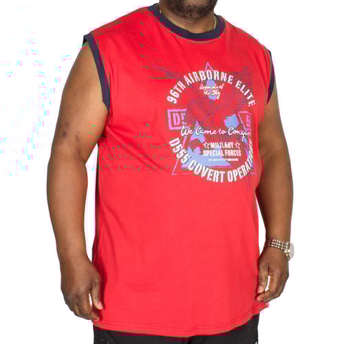 D555 Toledo Airborne Sleeveless T-Shirt Red