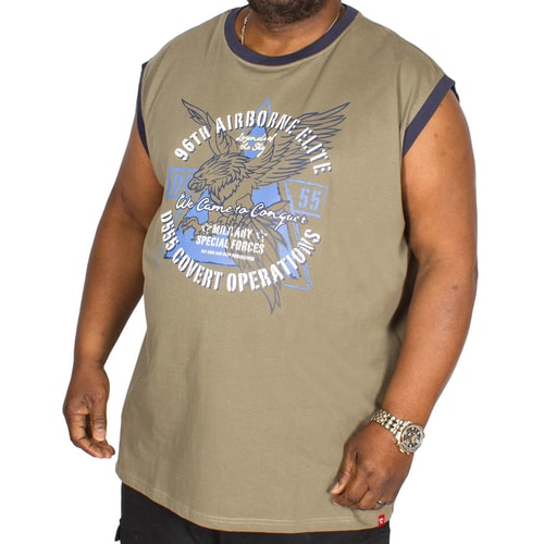 D555 Toledo Airborne Sleeveless T-Shirt Khaki