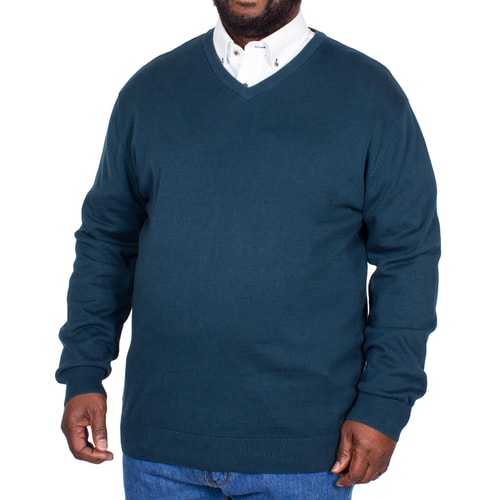 Espionage V-Neck Knitted Jumper Teal