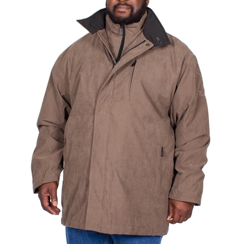 KAM Suede Coat Taupe