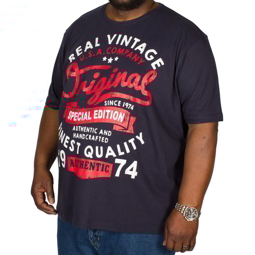 Pierre Roche Original Print T-Shirt Navy