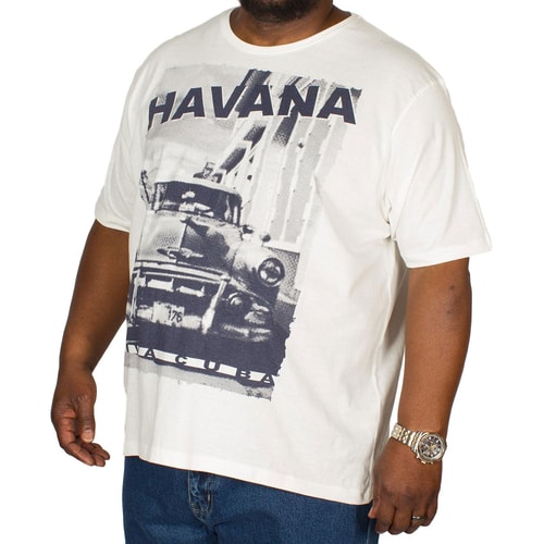 Pierre Roche Cuba Print T-Shirt Off White