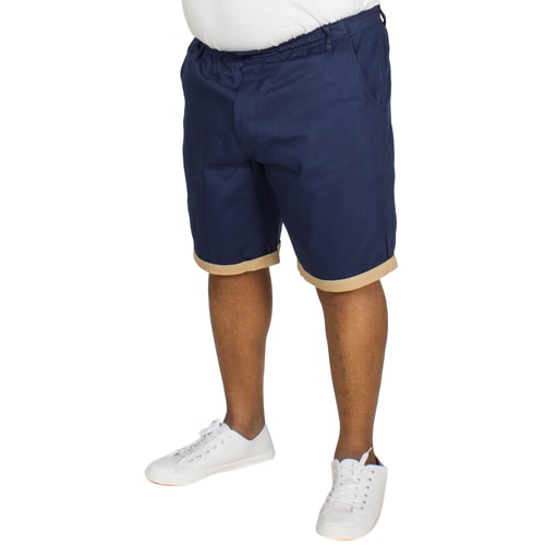 Bigdude Elasticated Waist Chino Shorts Navy