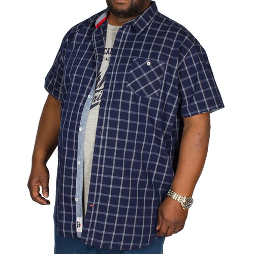 D555 Liberty Short Sleeve Shirt & T-shirt Combo Navy