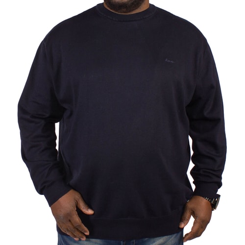 KAM Long Sleeved Crew Neck Knit - Navy