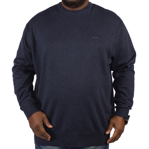 KAM Long Sleeved Crew Neck Knit - Denim