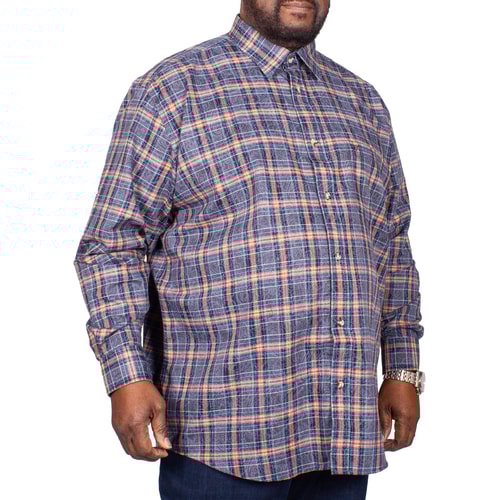 Cotton Valley Twill Check Long Sleeve Shirt Black/Tan