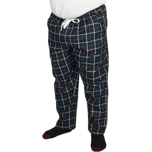 Bigdude Modern Check Lounge Pants Black/Blue