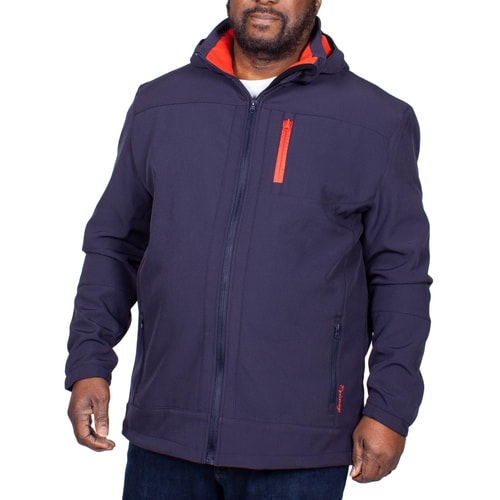 Espionage Hooded Softshell Jacket Navy/Orange