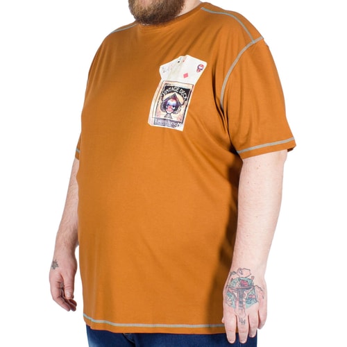 Metaphor Deck of Cards Print T-Shirt Tan