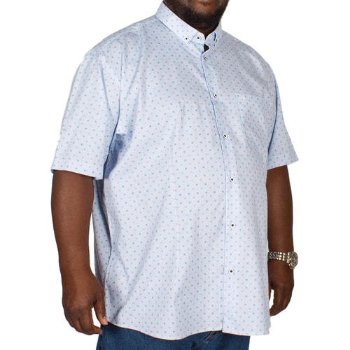 Cotton Valley Over Check Print Shirt Blue