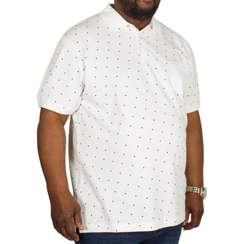 Bigdude Dotted Polo Shirt White