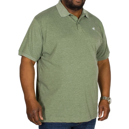 Bigdude Jersey Marl Polo Shirt Green