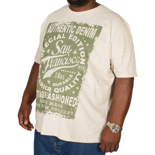 Pierre Roche Authentic Print T-Shirt Oatmeal