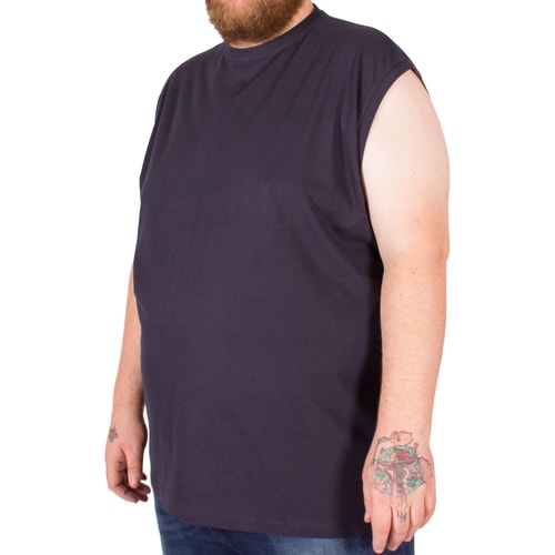 Metaphor Sleeveless T-Shirt Navy