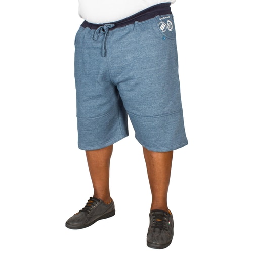 KAM Printed Jogger Shorts Denim