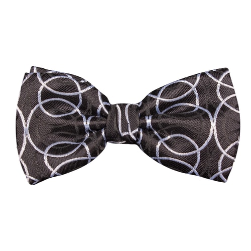 Knightsbridge Kensington Bow Tie Black Circles