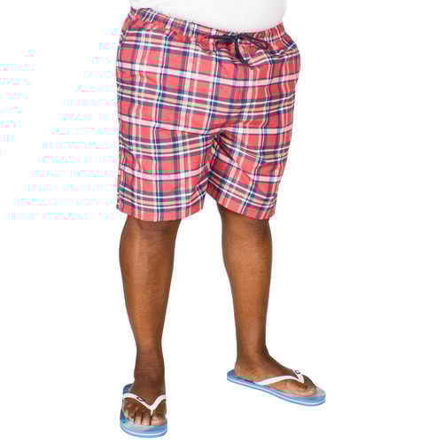 Espionage Check Swim Shorts Coral
