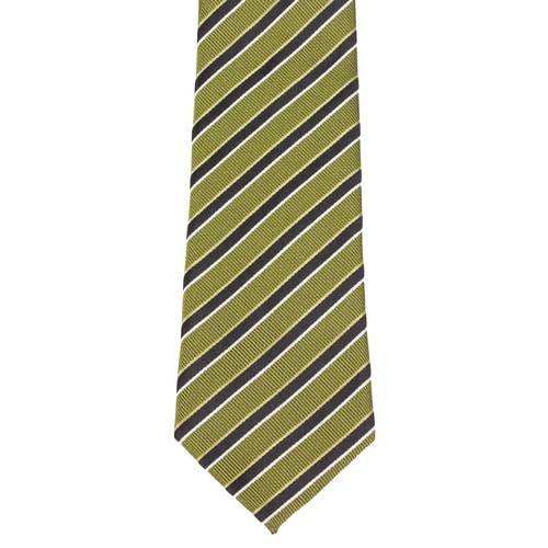 Knightsbridge Extra Long Stripes Tie Green/Black