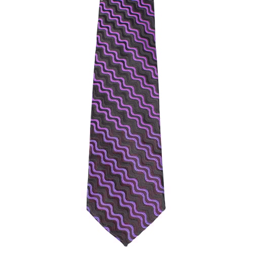Knightsbridge Extra Long Waves Tie Purple