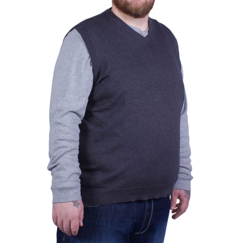 Espionage V-Neck Slipover Jumper Charcoal