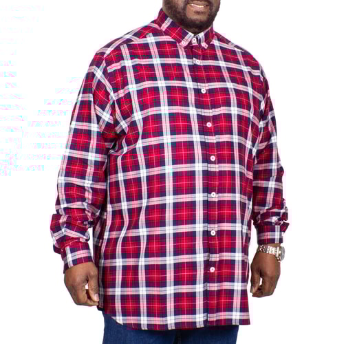 D555 Baltimore Long Sleeve Check Shirt Red