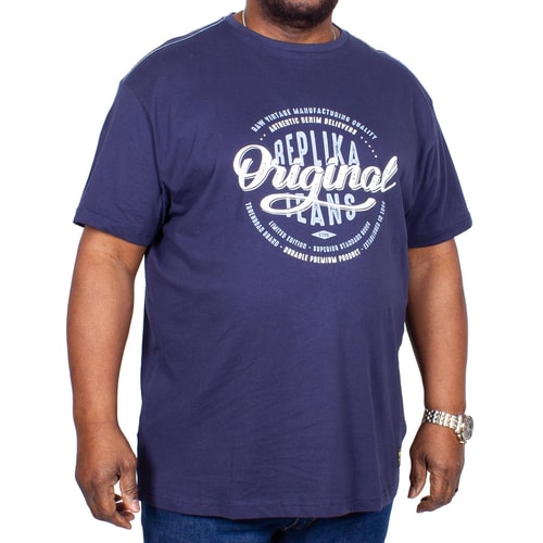 Replika Original Jeans Printed T-Shirt Navy