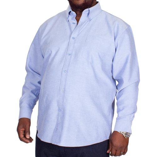 KAM Long Sleeve Oxford Shirt Denim