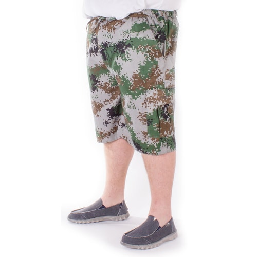 Fitzgerald Modern Camo Print Cargo Shorts Green