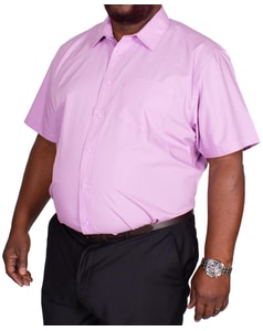 Bigdude Classic Short Sleeve Poplin Shirt Violet