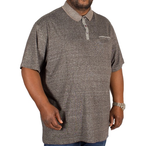 D555 Bradford Fine Stripe Polo Shirt Grey