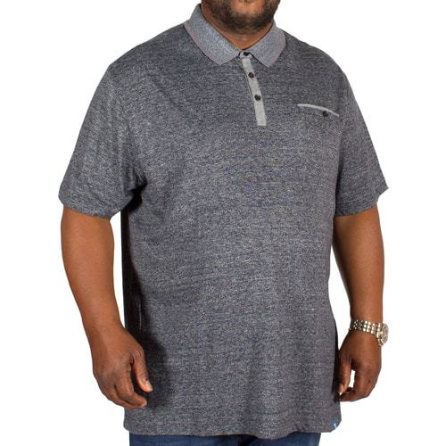 D555 Bradford Fine Stripe Polo Shirt Blue