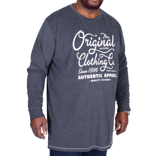 D555 Austin Printed T-Shirt Charcoal