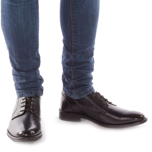 Lambretta Fleet Black Gibson Leather Shoe