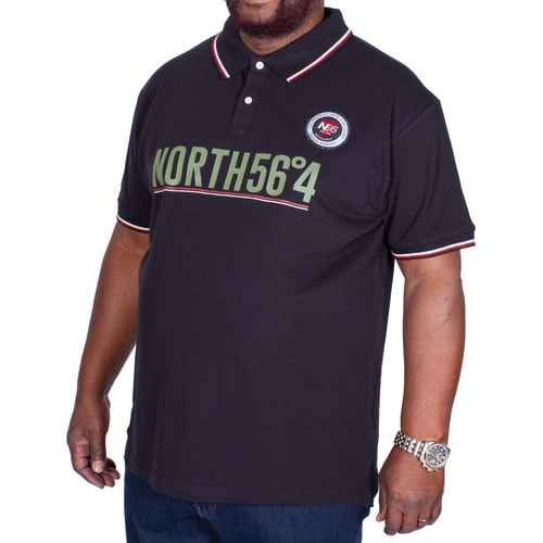 Replika Tipped Printed Polo Shirt Black