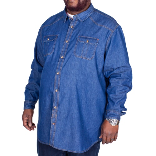 D555 Colwood Vintage Denim Shirt Blue