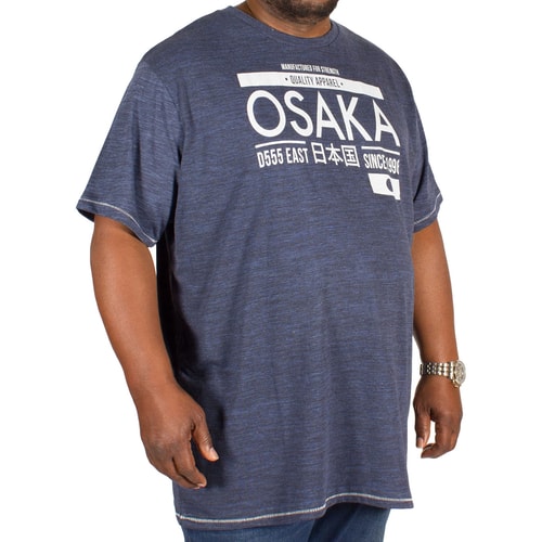 D555 Edinson Osaka Print T-Shirt Navy