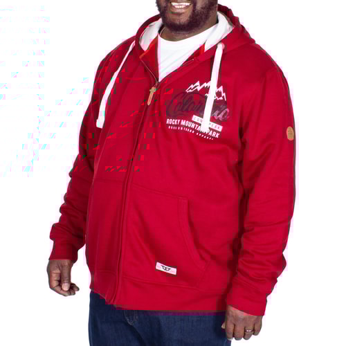 D555 Durham Print Hoody Red