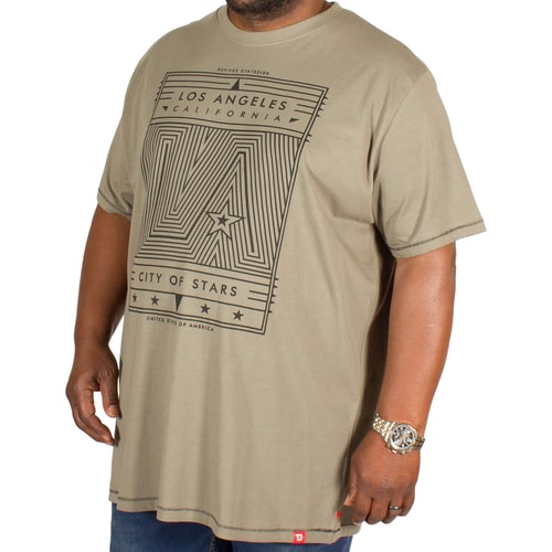 D555 Oakley LA Geometric Print T-Shirt Khaki