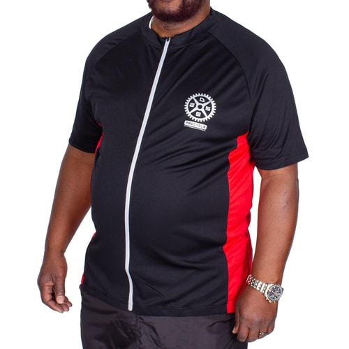 D555 Simpson Full Zip Stretch Cycling Top Black