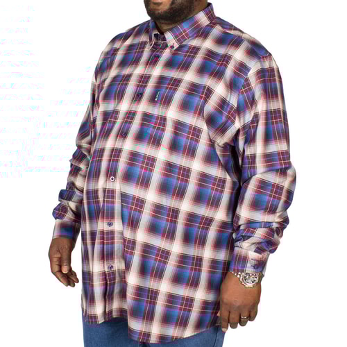 Ben Sherman Ombre Check Shirt Wine